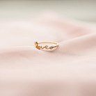 Кольцо "Love" в желтом золоте с фианитом к06762 от ювелирного магазина Оникс - 5