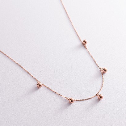 Золотое колье "Шарики" кол01982 №2