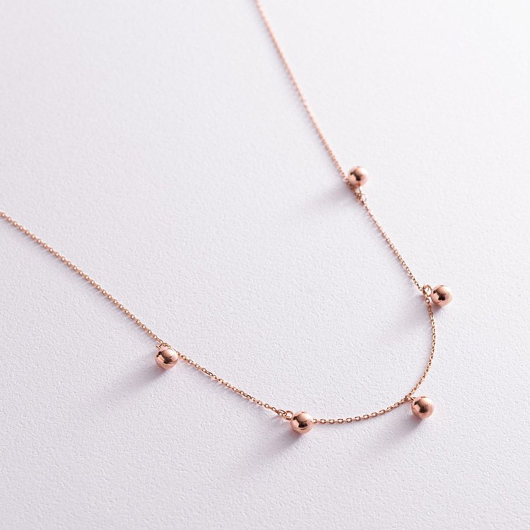 Золотое колье "Шарики" кол01982 от ювелирного магазина Оникс - 1