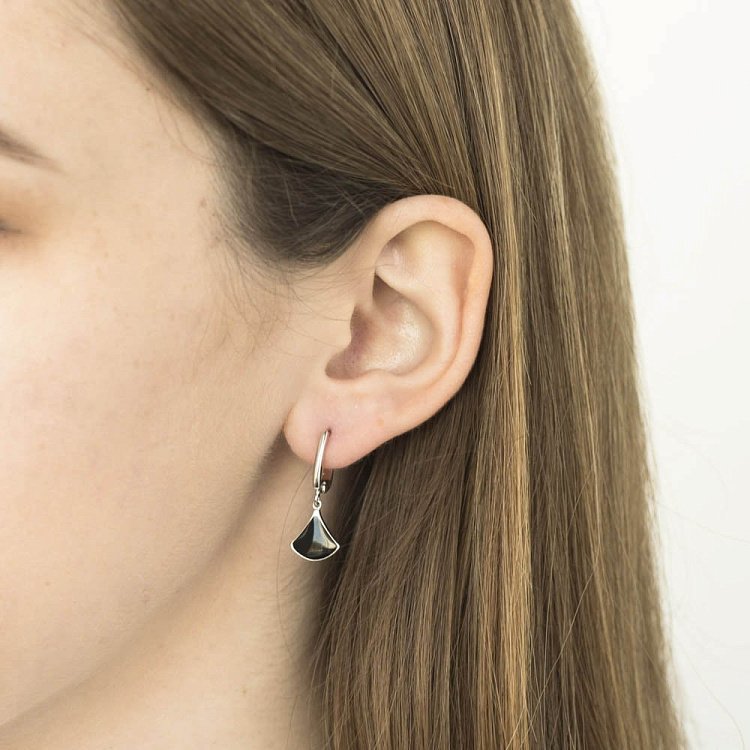 Срібні сережки з емаллю 122301 від ювелірного магазину Онікс - 2