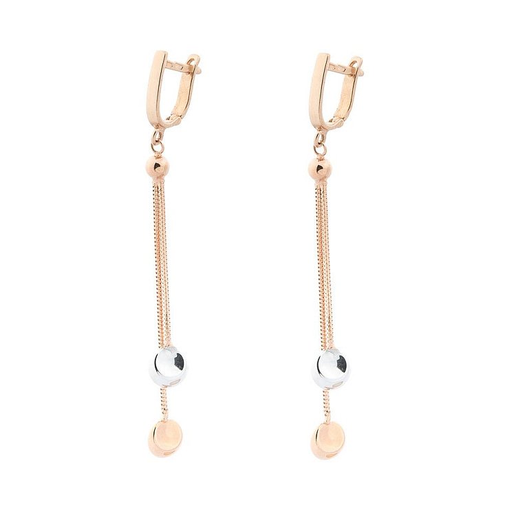 Золотые серьги без камней с02810 от ювелирного магазина Оникс - 2