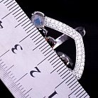 Срібний перстень з фіанітами 111582 от ювелирного магазина Оникс - 4