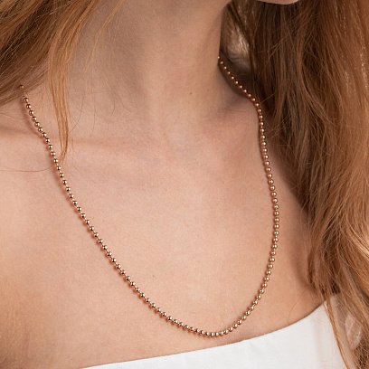 Золотая шариковая цепочка ц00426 №2