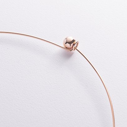 Кольє - чокер "Adele" (червоне золото) з кулькою кол02543 №4