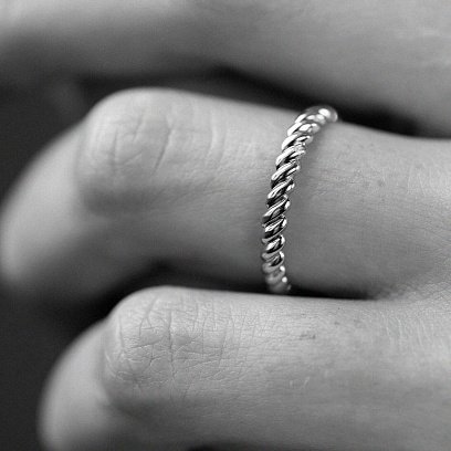 Кольцо "Margaret" в белом золоте к07518 №4