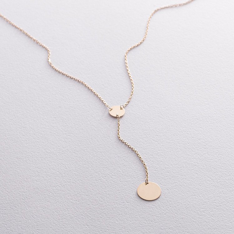 Золотое колье "Монетки" (возможна гравировка) кол01478 от ювелирного магазина Оникс - 9