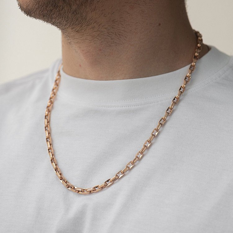 Мужская золотая цепочка ц00566 от ювелирного магазина Оникс - 1