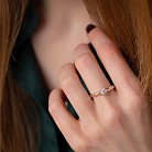 Помолвочное золотое кольцо с бриллиантом кб0396z от ювелирного магазина Оникс - 5