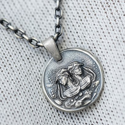 Срібний кулон "Знак зодіаку Близнюки" 133221близнюки №4