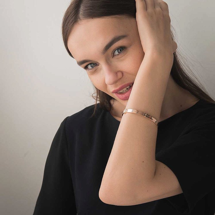 Золотий браслет "Love" без каменів б02269 від ювелірного магазину Онікс - 5