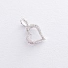 Золотой кулон "Сердце" с бриллиантами п189 от ювелирного магазина Оникс