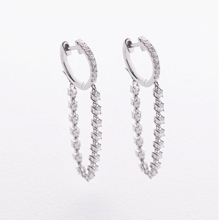 Золоті сережки з діамантами сб0653ri від ювелірного магазину Онікс - 1