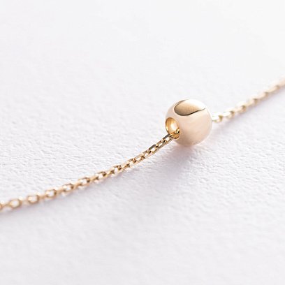 Колье "Шар" в желтом золоте (0.5 см) кол01759 №4