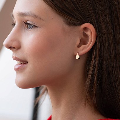 ﻿Дитячі сережки в червоному золоті с09256 №4