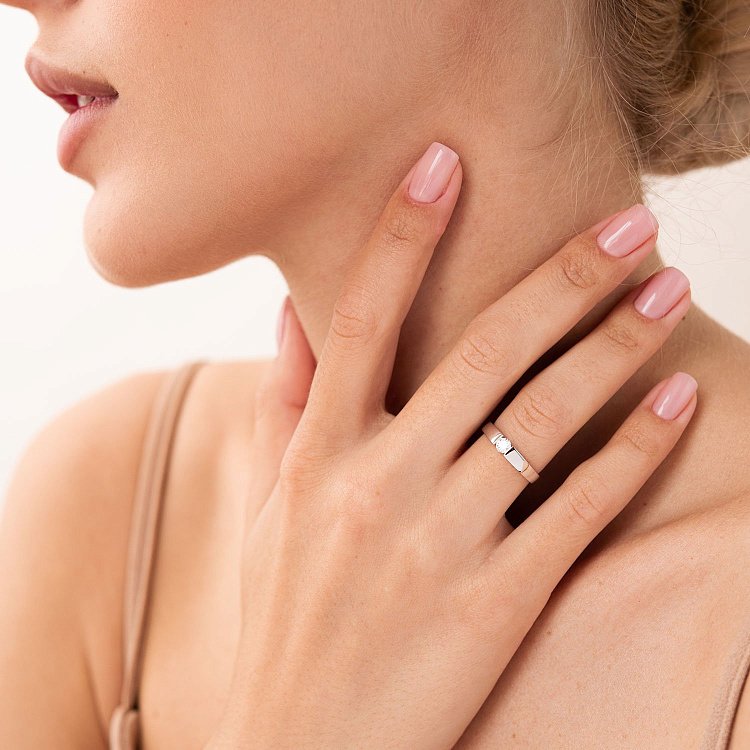 Золотое помолвочное кольцо с бриллиантом кб0354y от ювелирного магазина Оникс - 1