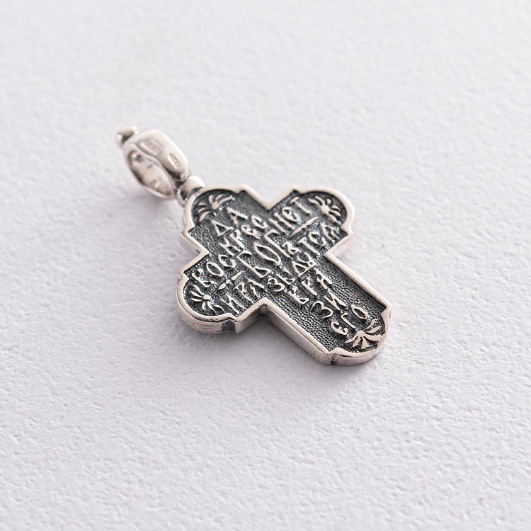 Серебряный православный крест с чернением 13134 от ювелирного магазина Оникс - 1