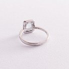 Серебряное кольцо с голубым топазом и фианитами 111474 от ювелирного магазина Оникс - 2