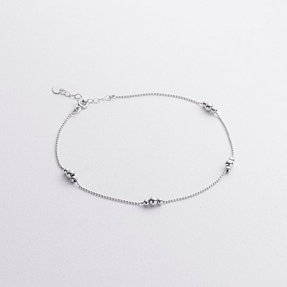 Золотий браслет "Кульки" на ногу б05553