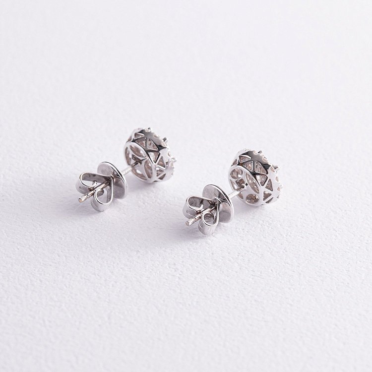 Золоті сережки - пусети з діамантами с314 від ювелірного магазину Онікс - 2