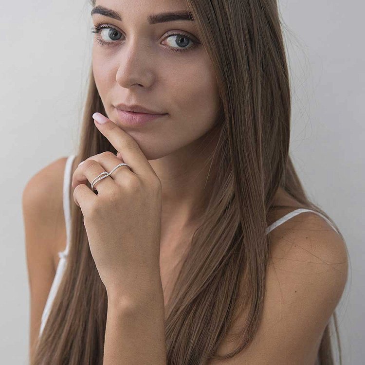 Золотое кольцо с бриллиантами кб0062cha от ювелирного магазина Оникс - 2