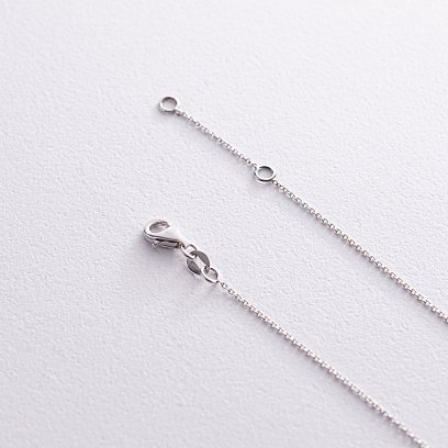 Золоте кольє "Сердечко" з діамантами і рубіном колб0096di №5