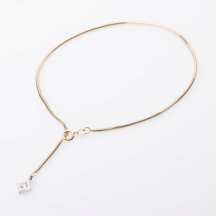 Золотий браслет на ногу з фіанітом б00599 від ювелірного магазину Онікс - 4