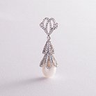 Золота підвіска з перлами і діамантами пжд3-090 от ювелирного магазина Оникс