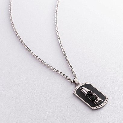 Чоловіче срібне кольє "Куля" Zancan EXC331 №3