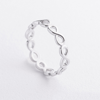Серебряное кольцо "Бесконечность" 112892 №2