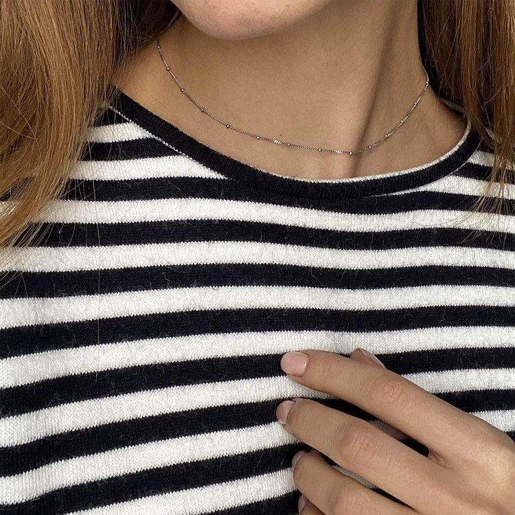 Серебряное колье "Утонченность" 181055 от ювелирного магазина Оникс - 11