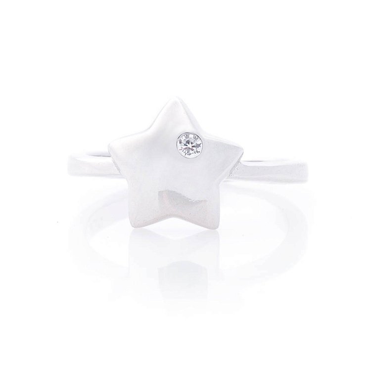 Срібний перстень "Зірочка" з фіанітом 112113 - 2 Срібний перстень "Зірочка" з фіанітом 112113 від ювелірного магазину Онікс - 2