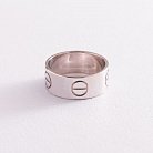 Кольцо "Love" в белом золоте к04712 от ювелирного магазина Оникс - 6