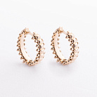 Серьги - кольца "Тереза" в желтом золоте с09654 от ювелирного магазина Оникс