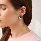 Серьги "Megan" в белом золоте (Small) с09119 от ювелирного магазина Оникс - 5