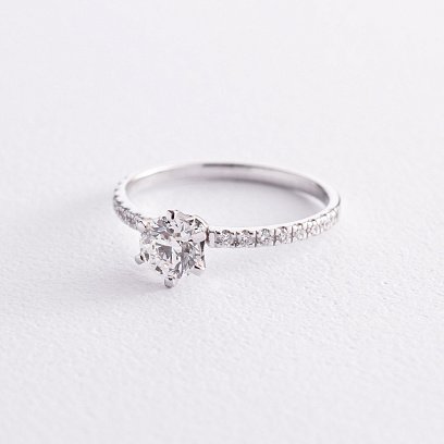 Помолвочное золотое кольцо с бриллиантами 220311121 №3