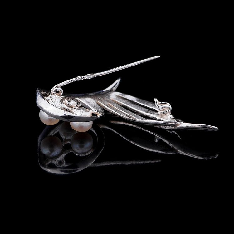 Шпилька "Квітка" (перли) 16044 від ювелірного магазину Онікс - 2