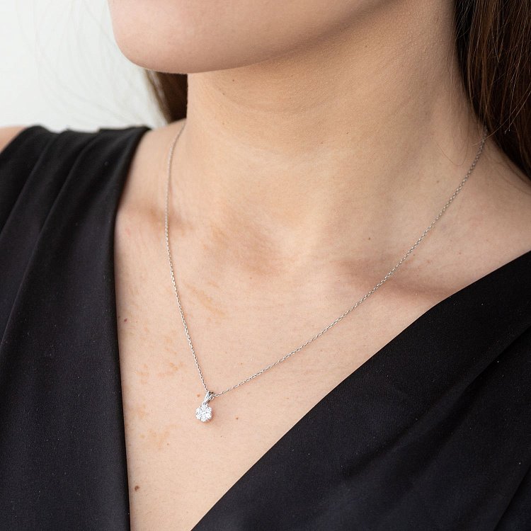 Золотий кулон з діамантами пб0144cha від ювелірного магазину Онікс - 1