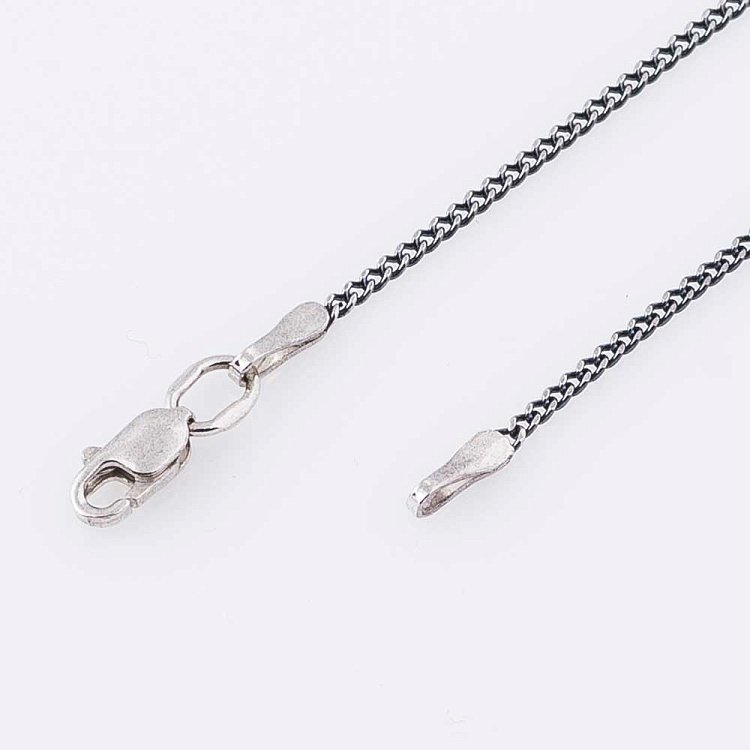 Срібний чорнений ланцюжок плетіння панцирне 10063 від ювелірного магазину Онікс - 1