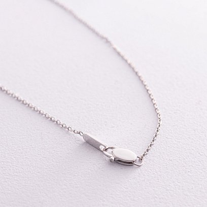 Золотое колье "Крестик" с бриллиантами 124831121 №7