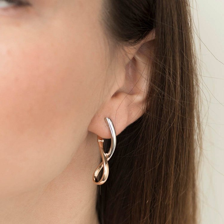 Золоті сережки без каменів с05409 від ювелірного магазину Онікс - 6