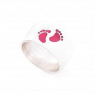 Срібний перстень "Ніжки немовляти", емаль 112003 от ювелирного магазина Оникс - 2