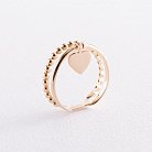 Золотое кольцо "Сердце" к05485 от ювелирного магазина Оникс - 2