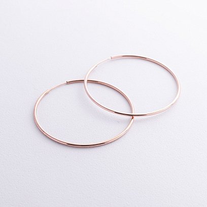 Серьги - кольца в красном золоте (5.3 см) с02016 №2