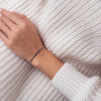 Золотий браслет "Конюшина" (діамант) бб0015ca №5