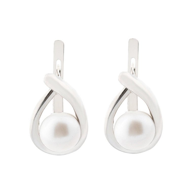 Срібні сережки з культ. прісн. перлами 121647 від ювелірного магазину Онікс