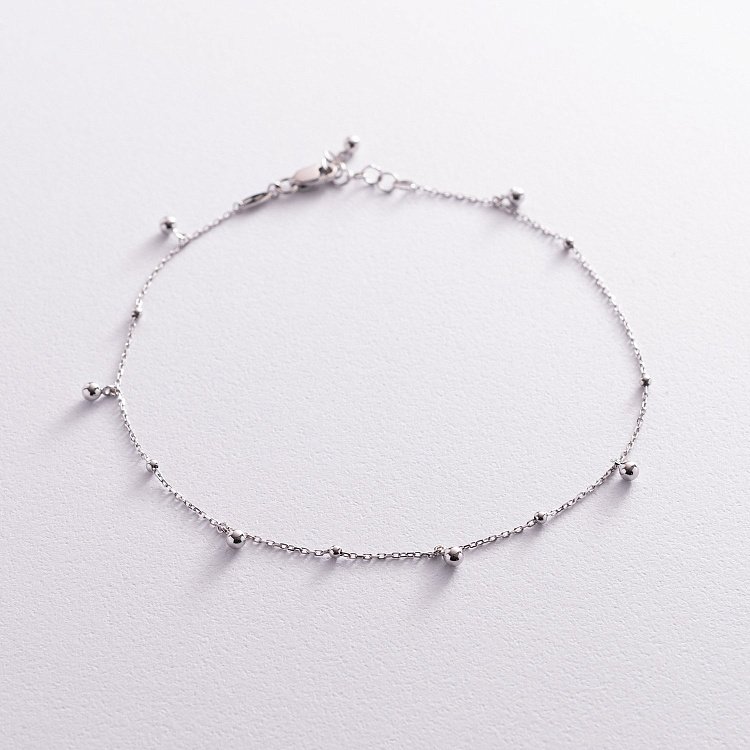 Золотой браслет "Шарики" на ногу б04808 от ювелирного магазина Оникс