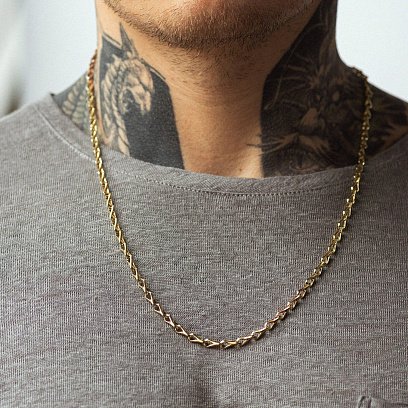 Мужская золотая цепочка ц00554 №2