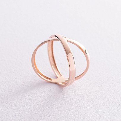 Каблучка "Сфера" у червоному золоті к07209 №3