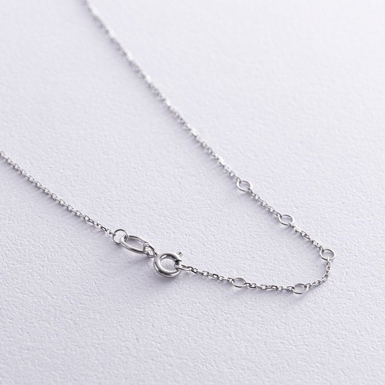 Колье в белом золоте с черным бриллиантом 736131122 от ювелирного магазина Оникс - 6