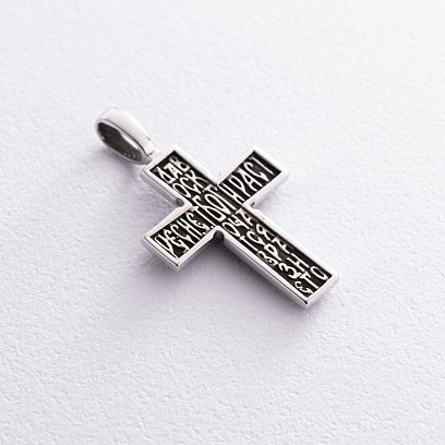 Золотой крест с распятием (чернение) п03794 №4